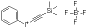 structure of CAS# 127783-36-2, Phenyl[(Trimethylsilyl)Ethynyl]Iodonium Tetrafluoroborate;tetrafluoroborate;Trimethylsilylethynyl(phenyl)iodonium;Trimethylsilylethynyl(phenyl)iodonium Tetrafluoroborate
