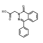 structure of CAS# 127828-88-0, (1-Oxo-4-Phenyl-2(1H)-Phthalazinyl)Acetic Acid;(1-Oxo-4-Phenyl-1H-Phthalazin-2-Yl)-Acetic Acid;(1-oxo-4-phenyl-2(1H)-phthalazinyl)acetic acid;(1-Oxo-4-phenylphthalazin-2(1H)-yl)acetic acid