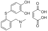 CAS#: 127906-30-3， 4-((2-((Dimethylamino)Methyl)Phenyl)Thio)-1,2-Benzenediol (Z)-2-Butenedioate (1:1) (Salt)