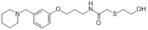 CAS#: 127966-78-3， 2-(2-Hydroxyethylsulfanyl)-N-[3-[3-(Piperidin-1-Ylmethyl)Phenoxy]Propyl]Acetamide