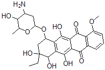 CAS#: 127995-99-7， 7-(4-Amino-5-Hydroxy-6-Methyloxan-2-Yl)Oxy-9-Ethyl-6,9,10,11-Tetrahydroxy-4-Methoxy-8,10-Dihydro-7H-Tetracene-5,12-Dione