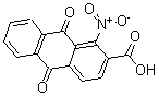 structure of CAS# 128-67-6, 9,10-Dihydro-1-Nitro-9,10-Dioxo-2-Anthracenecarboxylicacid;1-Nitro-9,10-Dioxo-Anthracene-2-Carboxylic Acid;1-Nitro-9,10-Dioxo-2-Anthracenecarboxylic Acid;9,10-Diketo-1-Nitro-Anthracene-2-Carboxylic Acid