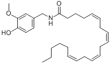 CAS#: 128007-31-8， (5Z,8Z,11Z,14Z)-N-[(4-Hydroxy-3-Methoxyphenyl)Methyl]-5,8,11,14-Eicosatetraenamide