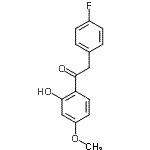 结构式 CAS# 128040-46-0, 2-(4-氟苯基)-1-(2-羟基-4-甲氧基苯基)乙酮