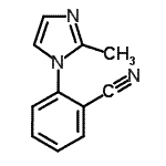 结构式 CAS# 128094-82-6, 2-(2-甲基-1H-咪唑-1-基)苯甲腈