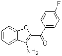 结构式 CAS# 128170-38-7, (3-氨基-1-苯并呋喃-2-基)(4-氟苯基)甲酮