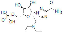 CAS#: 128583-83-5， [(2R,3S,4R,5R)-5-(3-aminocarbonyl-1,2,4-triazol-1-yl)-3,4-dihydroxy-oxolan-2-yl]methyl dihydrogen phosphate compd. with N,N-diethylethanamine