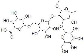 CAS#: 128643-92-5， 3,4,5-Trihydroxy-6-[[3,4,5-Trihydroxy-6-[5-Hydroxy-2-Methoxy-6-Methyl-4-[3,4,5-Trihydroxy-6-(Hydroxymethyl)Oxan-2-Yl]Oxyoxan-3-Yl]Oxyoxan-2-Yl]Methoxy]Oxane-2-Carboxylic Acid