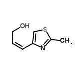 CAS 登录号：128674-40-8， (2Z)-3-(2-甲基-1,3-噻唑-4-基)-2-丙烯-1-醇