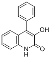 结构式 CAS# 129-24-8, 3-羟基-4-苯基-1H-喹啉-2-酮