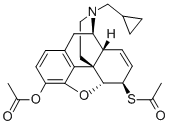 CAS#: 129200-07-3， (5alpha,6beta)-6-(Acetylthio)-17-(Cyclopropylmethyl)-7,8-Didehydro-4,5-Epoxymorphinan-3-Ol Acetate (Ester)