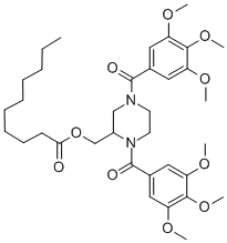 CAS#: 129229-92-1， [1,4-Bis(3,4,5-Trimethoxybenzoyl)Piperazin-2-Yl]Methyl Decanoate