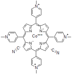 CAS#: 129232-37-7， Dicyano-cobalt(III)-tetrakis(N-methyl-4-pyridyl)porphyrin