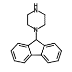 结构式 CAS# 129604-54-2, 1-(9H-芴-9-基)哌嗪