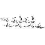 结构式 CAS# 129865-06-1, 己糖吡喃糖苷-(1->2)吡喃戊糖基-(1->6)-[己糖吡喃糖苷-(1->2)吡喃戊糖基-(1->6)-[吡喃戊糖基-(1->6)己糖吡喃糖苷-(1->4)]己糖吡喃糖苷-(1->4)]己糖吡喃糖苷-(1->4)吡喃己糖