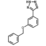 结构式 CAS# 130019-48-6, 5-[3-(苄氧基)苯基]-1H-四唑