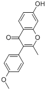 structure of CAS# 13004-42-7, 7-Hydroxy-3-(4-Methoxyphenyl)-2-Methyl-4H-Chromen-4-One;7-Hydroxy-3-(4-Methoxyphenyl)-2-Methyl-Chromen-4-One;7-Hydroxy-3-(4-Methoxyphenyl)-2-Methyl-4-Chromenone;7-Hydroxy-3-(4-Methoxyphenyl)-2-Methyl-Chromone