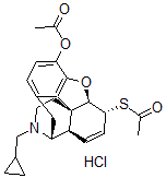 CAS#: 130155-96-3， (5alpha,6beta)-6-(Acetylthio)-17-(Cyclopropylmethyl)-7,8-Didehydro-4,5 Epoxymorphinan-3-Ol Acetate Hydrochloride