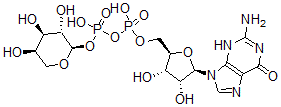 CAS#: 130272-39-8， [(2R,3S,4R,5R)-5-(2-Amino-6-Oxo-3H-Purin-9-Yl)-3,4-Dihydroxyoxolan-2-Yl]Methyl [Hydroxy-[(2R,3S,4R,5R)-3,4,5-Trihydroxyoxan-2-Yl]Oxyphosphoryl] Hydrogen Phosphate