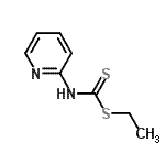 结构式 CAS# 13037-05-3, 乙基2-吡啶基二硫代氨基甲酸酯