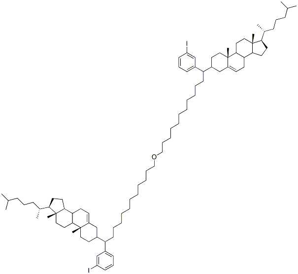 CAS#: 130504-77-7， (3S,8S,9S,10R,13R,14S,17R)-3-[12-(3-Iodophenyl)Dodecoxy]-10,13-Dimethyl-17-[(2R)-6-Methylheptan-2-Yl]-2,3,4,7,8,9,11,12,14,15,16,17-Dodecahydro-1H-Cyclopenta[a]Phenanthrene
