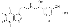 CAS#: 13055-82-8， 7-[3-[[2-(3,5-Dihydroxyphenyl)-2-Hydroxyethyl]Amino]Propyl]-3,7-Dihydro-1,3-Dimethyl-1H-Purine-2,6-Dione Monohydrochloride