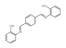 structure of CAS# 13060-68-9, 2,2'-[1,4-Phenylenebis(Methylidynenitrilo)]Bisphenol;6-[[4-[[(2-Hydroxyphenyl)Amino]Methylene]-1-Cyclohexa-2,5-Dienylidene]Methylimino]Cyclohexa-2,4-Dien-1-One;6-[[4-[[(2-Hydroxyphenyl)Amino]Methylene]-1-Cyclohexa-2,5-Dienylidene]Methylimino]-1-Cyclohexa-2,4-Dienone;Brn 2815973