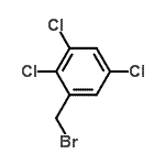structure of CAS# 130800-83-8, 1-(Bromomethyl)-2,3,5-Trichlorobenzene;2,3,5-Trichlorobenzyl bromide;MFCD08056686