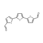 structure of CAS# 13130-50-2, 2,2':5',2''-Terthiophene-5,5''-Dicarbaldehyde;[2,2';[2,2':5',2''-terthiophene]-5,5''-dicarbaldehyde;[2,2';5',2'']Terthiophene-5,5''-dicarbaldehyde
