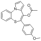CAS#: 131403-76-4， [6-(4-Methoxyphenyl)Pyrrolo[2,1-d][1,5]Benzothiazepin-7-Yl] Acetate
