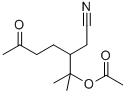 structure of CAS# 131447-89-7, [(3S)-3-(Cyanomethyl)-2-Methyl-6-Oxoheptan-2-Yl] Acetate;[(2S)-2-(Cyanomethyl)-1,1-Dimethyl-5-Oxo-Hexyl] Acetate;Acetic Acid [(2S)-2-(Cyanomethyl)-1,1-Dimethyl-5-Oxohexyl] Ester;Acetic Acid [(2S)-2-(Cyanomethyl)-5-Keto-1,1-Dimethyl-Hexyl] Ester