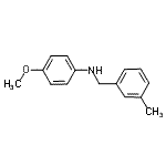 结构式 CAS# 131467-87-3, 4-甲氧基-N-(3-甲基苄基)苯胺