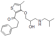 CAS#: 131602-24-9， 1-[3-[2-Hydroxy-3-(2-Methylpropylamino)Propoxy]-4-Methylthiophen-2-Yl]-3-Phenylpropan-1-One