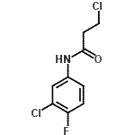 结构式 CAS# 131605-66-8, 3-氯-N-(3-氯-4-氟苯基)丙酰胺