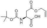 structure of CAS# 132286-77-2, N-[(1,1-Dimethylethoxy)Carbonyl]-L-Aspartic Acid 4-(2-Propen-1-Yl) Ester
