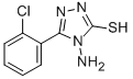 structure of CAS# 13229-02-2, 4-Amino-3-Mercapto-5-(2-Chlorophenyl)-[1,2,4-]Triazole;Zinc00058201;2,4-Triazole-3-Thiol, 4-Amino-5-(O-Chlorophenyl)-;3H-1,2,4-Triazole-3-Thione, 4-Amino-5-(2-Chlorophenyl)-2,4-Dihydro-