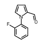 structure of CAS# 132407-65-9, 1-(2-Fluorophenyl)-1H-Pyrrole-2-Carbaldehyde;1-(2-Fluoro-Phenyl)-1H-Pyrrole-2-Carbaldehyde;1-(2-Fluorophenyl)-1H-pyrrole-2-carboxaldehyde;1-(2-fluorophenyl)pyrrole-2-carbaldehyde