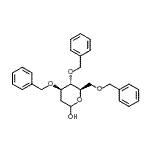 结构式 CAS# 132732-60-6, 3,4,6-三-O-苄基-2-脱氧-D-阿拉伯糖-吡喃己糖