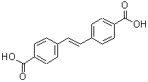 结构式 CAS# 133005-88-6, 4,4'-[(E)-1,2-乙烯二基]二苯甲酸