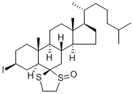 CAS#: 133331-36-9， (3S,5S,8S,9S,10R,13R,14S,17R)-3-Iodo-10,13-Dimethyl-17-[(2R)-6-Methylheptan-2-Yl]Spiro[1,2,3,4,5,7,8,9,11,12,14,15,16,17-Tetradecahydrocyclopenta[a]Phenanthrene-6,2'-1,3-Dithiolane] 1'-Oxide