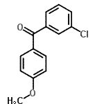 结构式 CAS# 13389-51-0, (3-氯苯基)(4-甲氧基苯基)甲酮