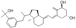 CAS#: 133910-11-9， 22-(3-(Dimethylhydroxymethyl)Phenyl)-23,24,25,26,27-Pentanor-1-Hydroxyvitamin D3