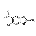 结构式 CAS# 13452-16-9, 5-氯-2-甲基-6-硝基-1,3-苯并恶唑