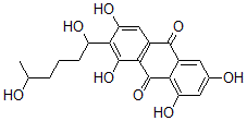CAS#: 134664-54-3， 2-(1,5-Dihydroxyhexyl)-1,3,6,8-Tetrahydroxyanthracene-9,10-Dione