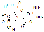 CAS#: 134669-40-2， Diamine((bis-(phosphonatomethyl)amino)acetato)platinum(II)