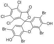 结构式 CAS# 13473-26-2, 2',4',5',7'-四溴-4,5,6,7-四氯-3',6'-二羟基-螺[异苯并呋喃-1(3H),9'-[9H]氧杂蒽]-3-酮