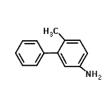 structure of CAS# 13480-37-0, 6-Methyl-3-Biphenylamine