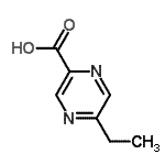 structure of CAS# 13534-75-3, 5-Ethylpyrazine-2-Carboxylic Acid;5-ethylpyrazine-2-carboxylic acid