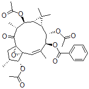 CAS 登录号：135467-87-7， (1aS-(1aR*,2R*,3S*,4aR*,6S*,7S*,7aS*,8E,10R*,11R*,11aS*))-2,7,11-三(乙酰氧基)-10-(苯甲酰氧基)-1a,2,3,6,7,10,11,11a-八氢-1,1,3,6,9-五甲基-4a,7a-环氧-5H-环戊二烯并(a)环丙并(F)环癸烯-4(1H)-酮