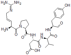 CAS#: 135680-82-9， (3S)-3-[[(2S)-1-[(E,2S)-2-Amino-5-(Diaminomethylideneamino)Pent-3-Enoyl]Pyrrolidine-2-Carbonyl]Amino]-4-[[(2R)-1-[[(2S)-1-(4-Hydroxyphenyl)-3-Oxopropan-2-Yl]Amino]-3-Methyl-1-Oxobutan-2-Yl]Amino]-4-Oxobutanoic Acid